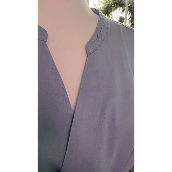 J CREW  Career Cotton Oxford Blouse-Full Tie Wrap Around-Size M - Picture 3 of 8